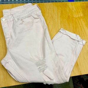 Light pink high waisted jeans